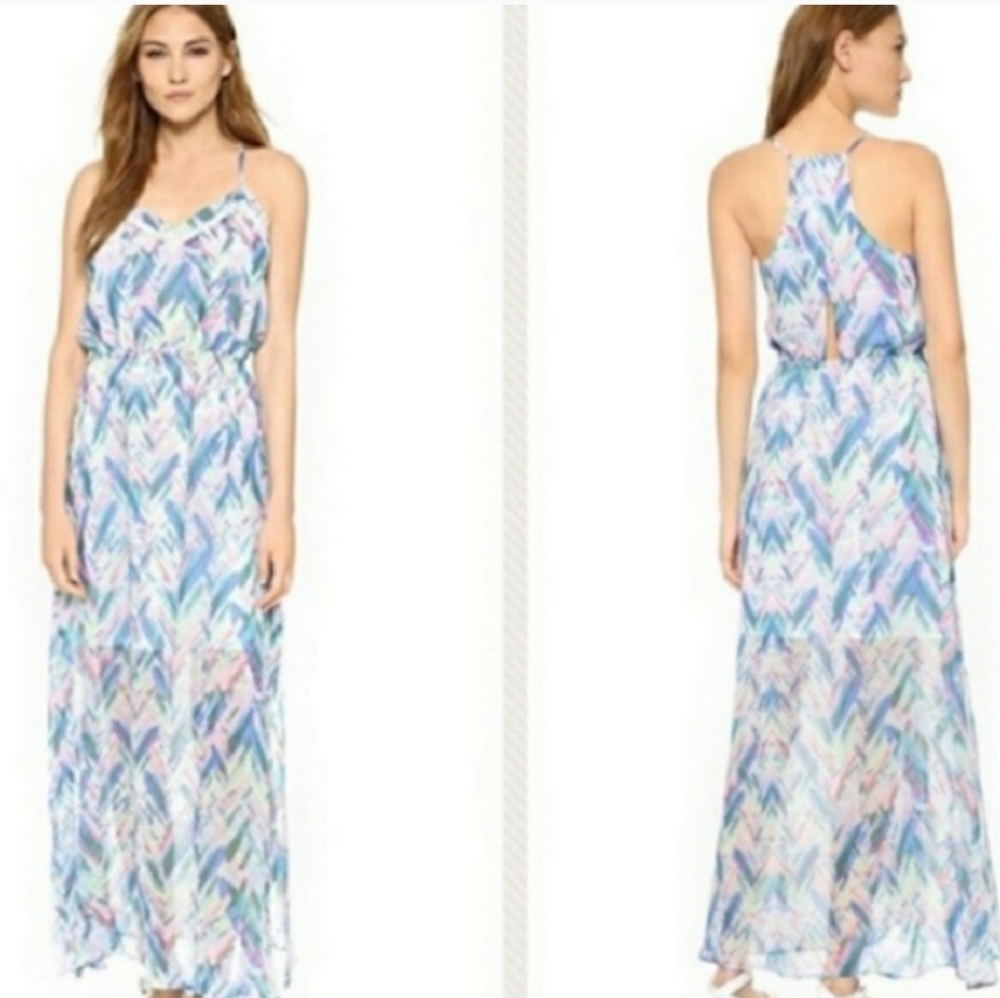 Cupcakes and Cashmere Indio Chiffon Maxi Dress Sleeveless Size XS
